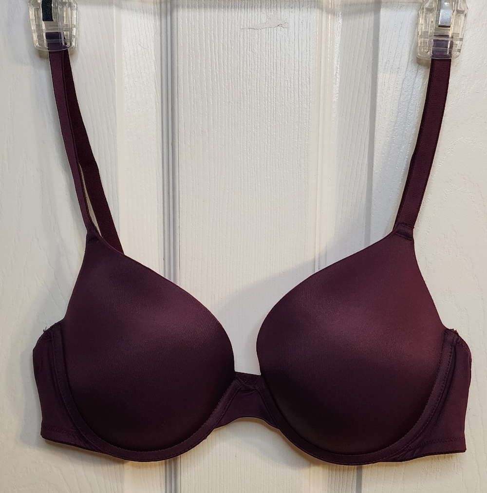 PINK Victoria's Secret 36C Wear Everywhere Push-Up Bra Plum Purple